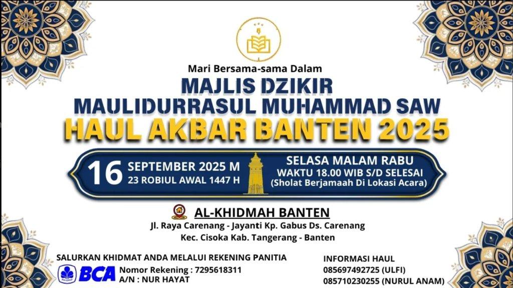 Banten - Majlis Dzikir Maulidurrasul SAW - Haul Akbar Banten 2025
